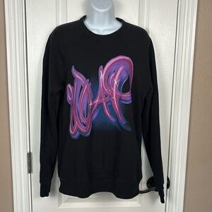Cardi B "WAP" Women's Graphic Long Sleeve Crewneck Black Sweatshirt Size M